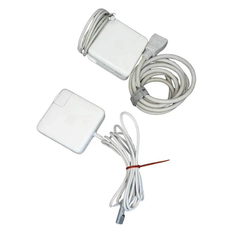 Lot of 2 Apple A1344 60w L-Tip Power Adapter Charger for MacBook Pro Gently Used